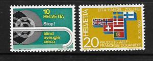 SWITZERLAND 480-481  MNH  FLAGS OF EFTA SET