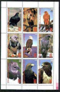 KARAKALPAKIA - 1998 - WWF Birds of Prey - Perf 9v Sheet - Mint Never Hinged