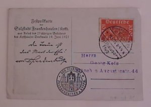 GERMAN #111B cat.$92.00 FRANKENHAUSEN 1921 JUNE 9