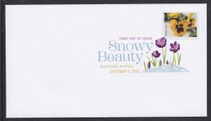 US 5732 Snowy Beauty Pansy DCP FDC 2022