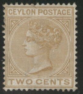 Ceylon Scott 85 MH* 1883 Pale brown Victoria wmk 2 CV$ 67.50