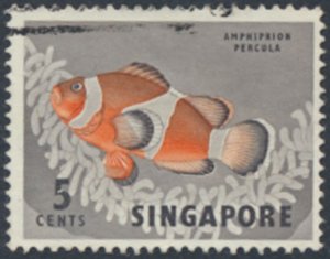 Singapore   SC#  55   Used  Fish  Marine Life  see details & scans