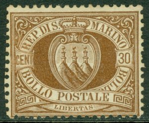 EDW1949SELL : SAN MARINO 1877 Scott #15 VF, Mint No Gum Very Fresh Cat $1,000.00