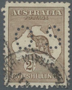 MOMEN: AUSTRALIA SG #O49w INVERTED WMK 1915-28 KANGAROOS USED £850 LOT #62250