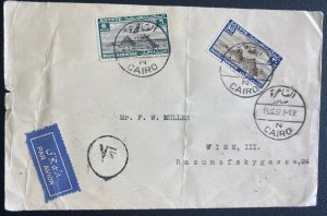 1937 Cairo Egypt Airmail Cover To Vienna Austria