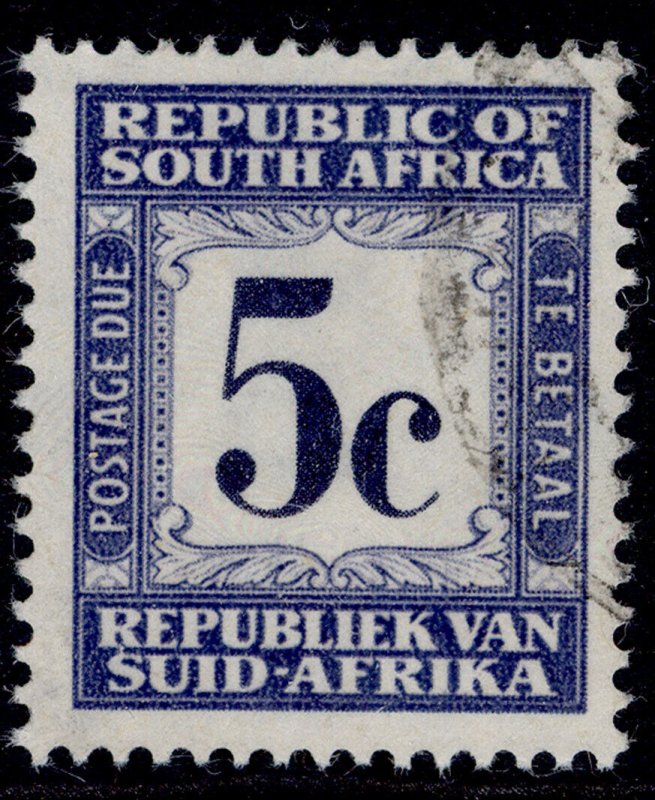 SOUTH AFRICA QEII SG D55, 5c deep blue & grey-blue, FINE USED.