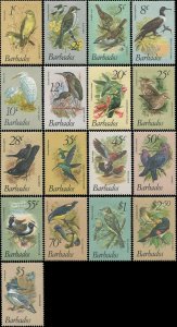 Barbados 1979-1981 Sc 495-510 Bird Canary Frigate Ibis Humming Dove CV $32.70