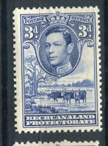 BECHUANALAND; 1938 early GVI Pictorial issue Mint hinged 3d. value