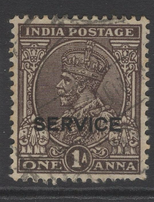 INDIA SGO124 1936 1a CHOCOLATE USED