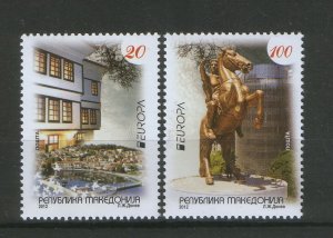 MACEDONIA--MNH** SET-EUROPA CEPT-ARCHITECTURE-2012.