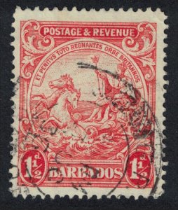 Barbados Inscr 'POSTAGE & REVENUE' 1½d T1 1925 Canc SG#231b