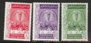 Federation of Malaya Scott 91-93 MNH** 1959 set