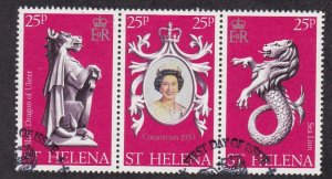 St. Helena # 317a-c, Queen Elizabeth's Coronation 25th Anniv. Used, 1/2 Cat.