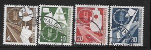 Germany-  Train and Hand Signal - Scott #698-701 - F - VF - Used (Used)