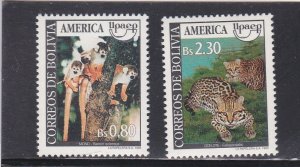 Bolivia # 900-901, Leopard, Mint NH, 1/2 Cat.