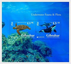 Gibraltar - Postfris/MNH - Sheet Europa, Underwater World 2024