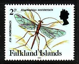 Falkland Islands-Sc#388a-unused NH inscribed 1986-Insects-Butterflies-Spiders-id