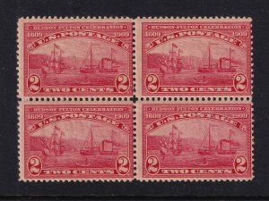 1909 Hudson Fulton Celebration Sc 372 2c carmine MHR block of 4 (M2