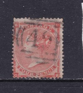 Great Britain a QV 4d used from the 1862 series