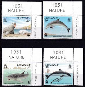 Guernsey, Fauna, WWF, Marine Mammals, Fishes MNH / 1990