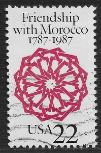 US #2349 22c US-Morocco Diplomatic Relations, 200th Anniversary