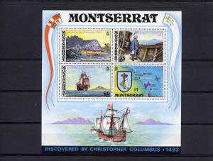 Montserrat 1973 Sc#295a -  480th.Ann.Dis. America  by Columbus (1)  SS MNH