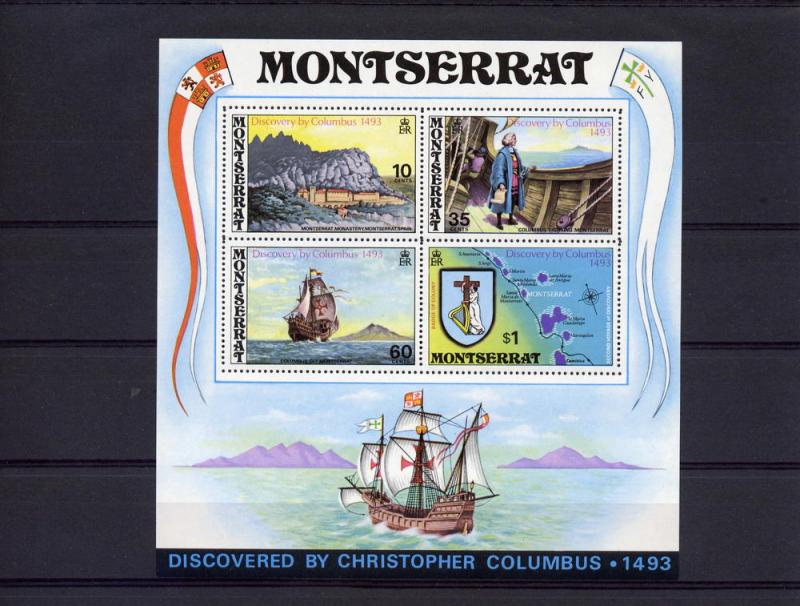 Montserrat 1973 Sc#295a  Anniversary Discovery America  by Columbus (1)  SS MNH