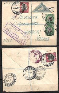 SOUTH AFRICA STAMPS 1926. REG. COVER TO USA