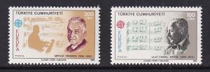 Turkey   #2313-2314  MNH  1985  Europa  composers