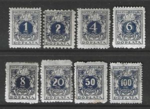 Poland J40-J47  Complete  Mint/Used SC:$2.10