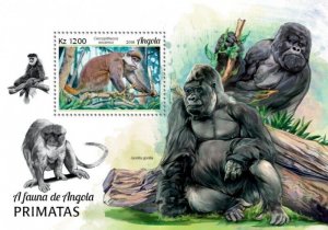 Angola - 2018 Primates on Stamps - Souvenir Sheet - ANG18123b