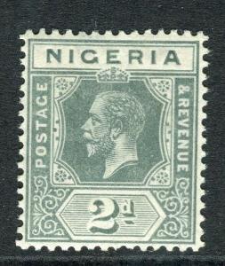 NIGERIA; 1912 early GV Crown CA issue fine Mint hinged Shade of 2d. value