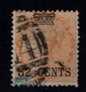 Straits Settlements Scott 9 Used  surcharged overprinted India stamp