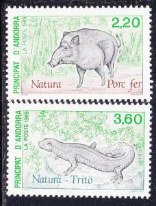 Andorra-French 376-77 MNH 1989 Wildlife