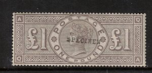 Great Britain #110s (SG #185s) Extra Fine Never Hinged With Specimen Overprint