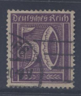 GERMANY. -Scott 143 - Definitives -1921 -VFU - Red Violet -Single 50pf Stamp