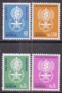 Indonesia #574-77 F-VF Mint NH ** Malaria Eradication