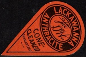 Vintage US Product Tag D&H Cone-Cleaned Lackawanna Anthracite Coal