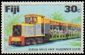 Fiji #361-364 Never Hinged Complete Set(4), 1976, Trains, Never Hinged