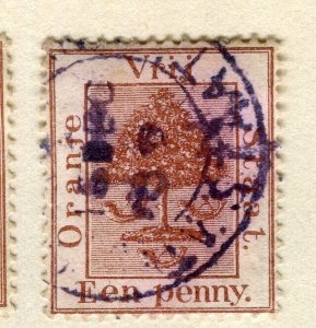 SOUTH AFRICA; ORANGE FREE STATE 1868 early classic QV issue used 1d. Postmark