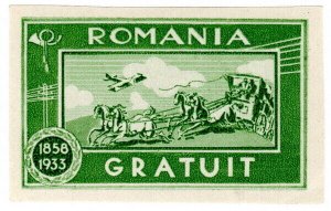 (I.B) Romania Cinderella : Free Romania (1933)