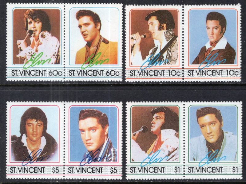 St Vincent 874-877 Elvis MNH VF