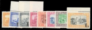 Colombia #C200-207 Cat$85.55, 1951 Airpost, complete set, never hinged