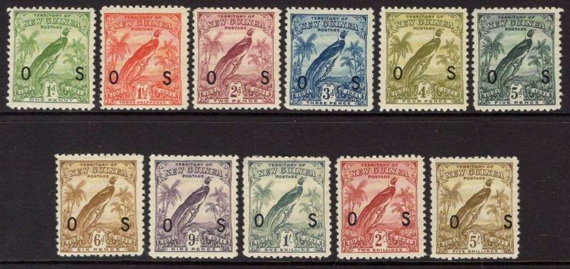 NEW GUINEA SGO31/41 1931 OFFICIAL SET MTD MINT