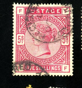 GREAT BRITAIN #108 USED FVF Cat $250