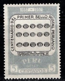 Peru - #C131 Postal Markings- Used