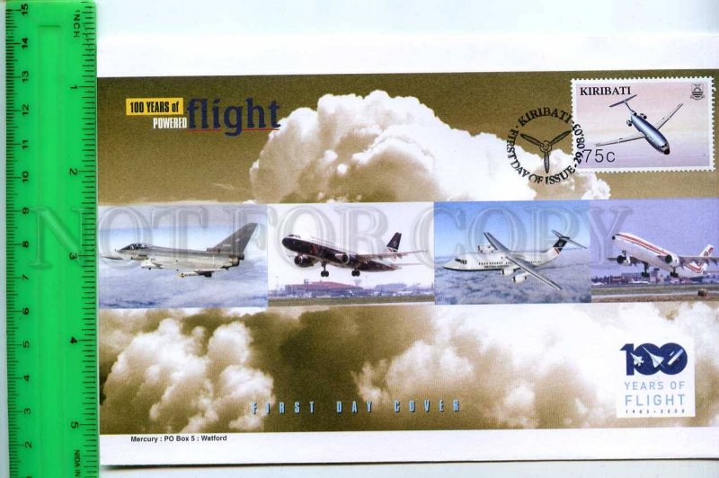 242121 KIRIBATI 100 years of FLIGHT PLANES 2003 year FDC