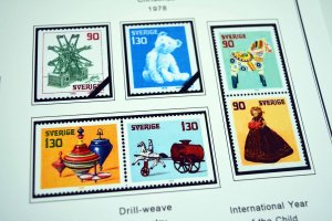 COLOR PRINTED SWEDEN 1971-1988 STAMP ALBUM PAGES (62 illustrated pages)