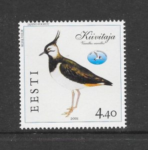 BIRDS - ESTONIA #413 LAPWING MNH