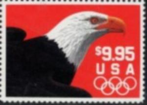 US Stamp #2541 MNH - High Value $9.95 Eagle w/ Olympic Rings